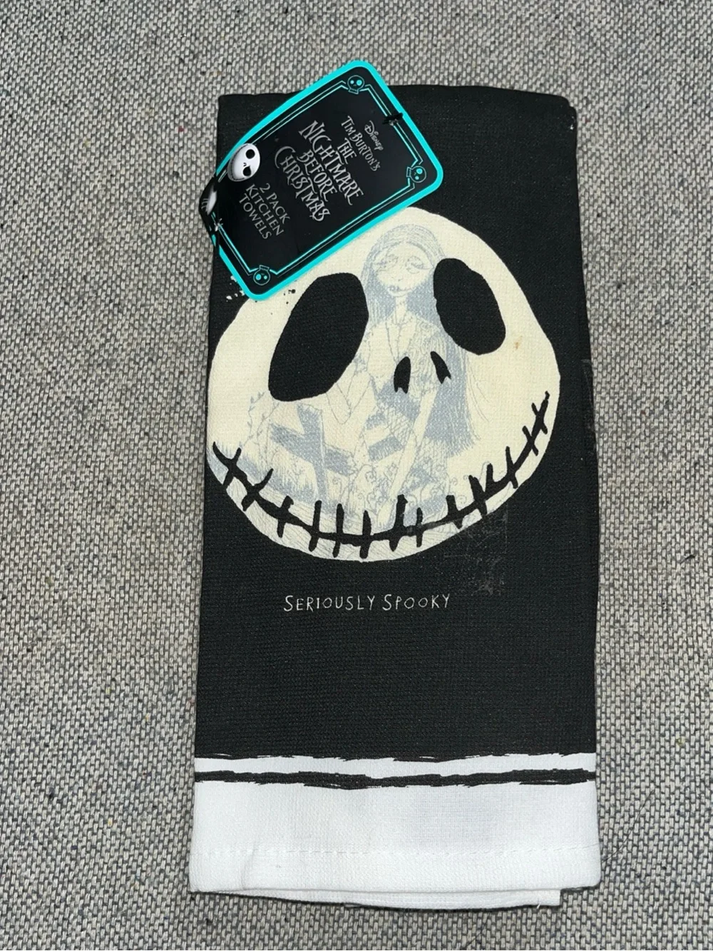 2 Disney The Nightmare Before Christmas Kitchen Hand Towels Halloween Tim Burton